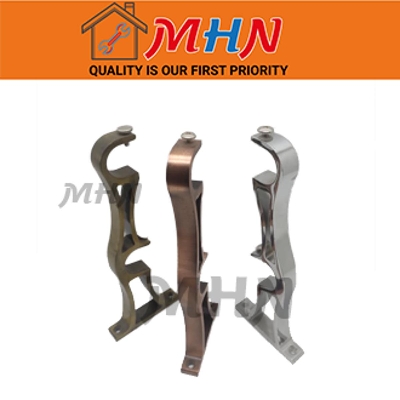 Picture of 2ps 8" Hight Aluminium Double Curtain's wall Clamps-MHN