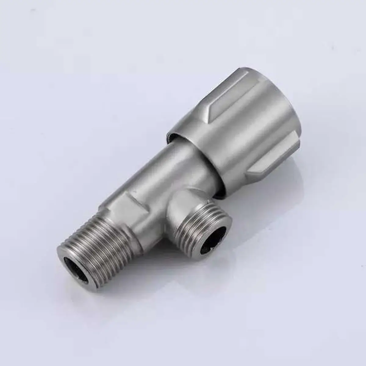 Picture of Wall Mounted Kitchen Bathroom Hot Water Heater Angle Valve 1/2 Chrome Shut Off Angel-Cock Basin Sink Hot Cold Water Stop Valve Angle Stop-Cock