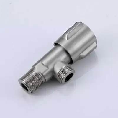 Picture of Wall Mounted Kitchen Bathroom Hot Water Heater Angle Valve 1/2 Chrome Shut Off Angel-Cock Basin Sink Hot Cold Water Stop Valve Angle Stop-Cock