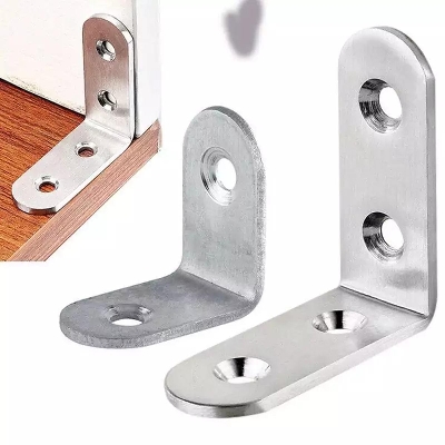 Picture of 2Pcs 2"*2" L-shaped Metal Right Angle Bracket Thick Steel Corner Code Right Angle Home Board Support Furniture Link-MHN.