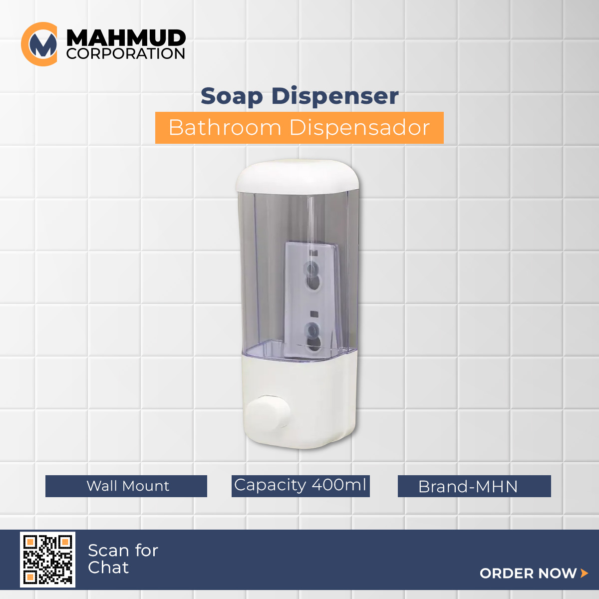 Picture of Soap Dispenser Bathroom Dispensador De Gel Desinfectante 400ml Wall Mount Washing Lotion Soap Shampoo Hand Sanitizer Dispenser