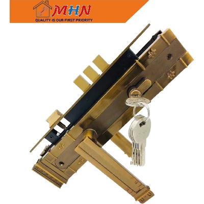 Picture of High Security System Main Door Handle Lock with Brass key