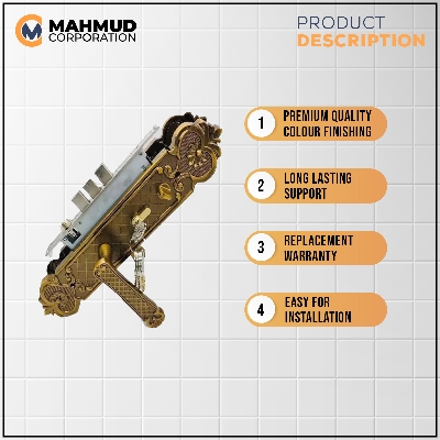 Picture of High Security System Main Door Handle Lock with Brass key