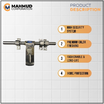 Picture of 10"PREMIUM Quality High Security System Brass Door Hasbolt