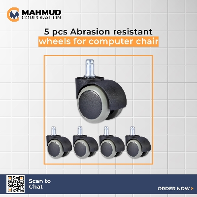 Picture of 5pcs Abrasion resistant silent wheel rubber wheels  5p-MHN