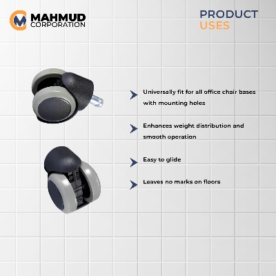 Picture of 5pcs Abrasion resistant silent wheel rubber wheels  5p-MHN