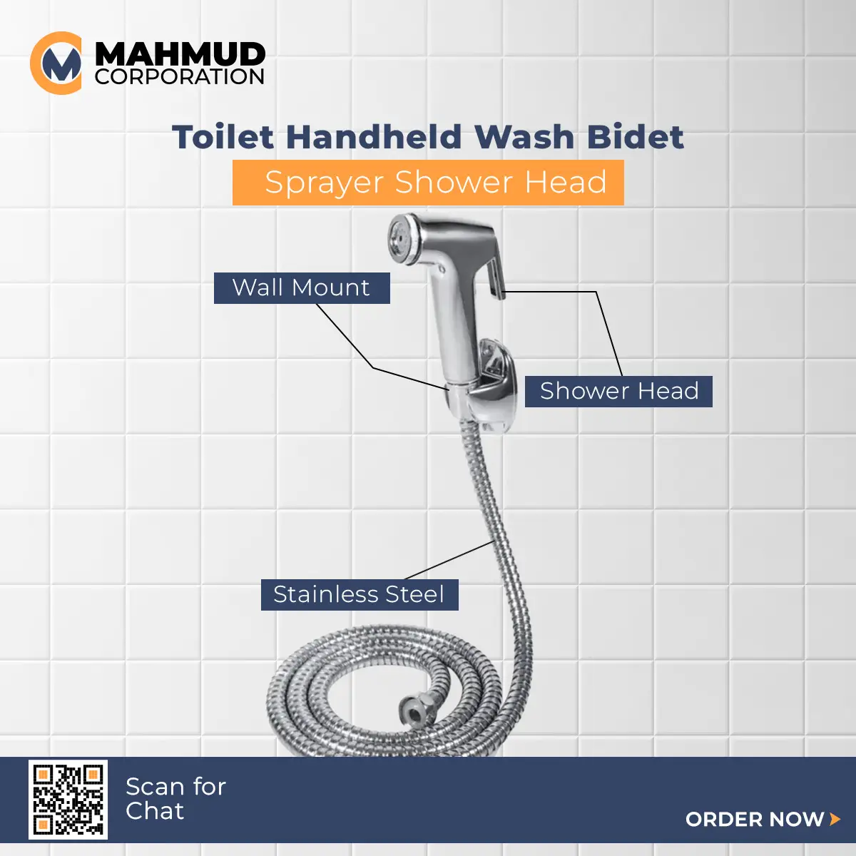 Picture of Toilet Handheld Wash Bidet Sprayer Shower Head Accessories Toilet spray kit Shower Faucet Personal Hygiene Body cleaning Set-MHN