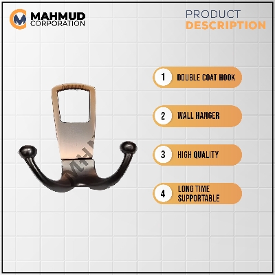 Picture of Double Antique Polished Designed Coat Hook Wall Hanger-MHN