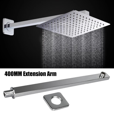 Picture of (8")Square Stainless Steel Shower Head&(12") Wall Mounted & Ceiling Mounted Shower Arm Shower Head Holder SET-MHN