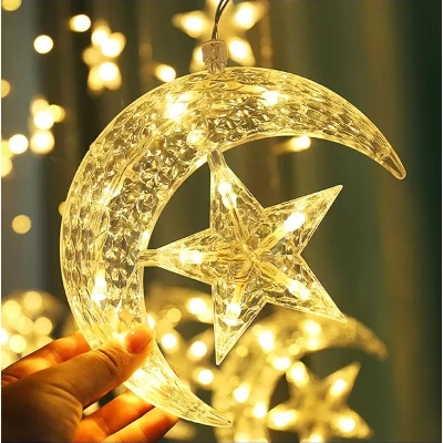 Picture of Led Moon Star String Light Fairy Lights Window Curtains Light for Home Decoration-MHN