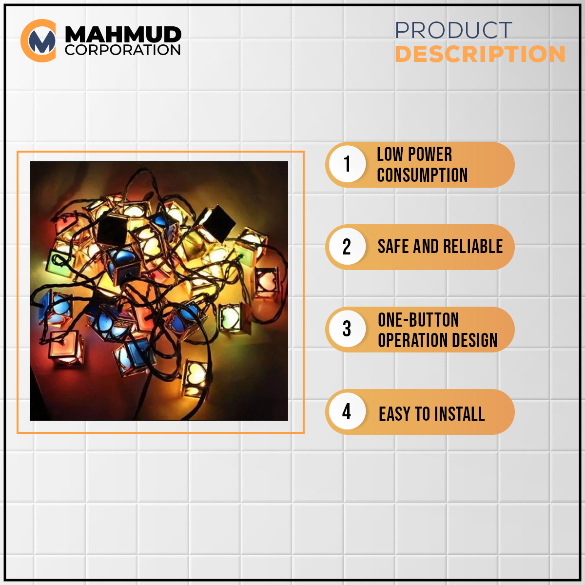 Picture of Home Decorative 28 Led String Lights,Multi color-MHN - light decoration