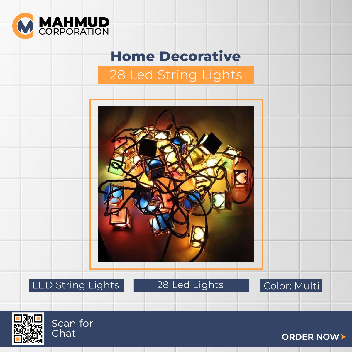 Picture of Home Decorative 28 Led String Lights,Multi color-MHN - light decoration