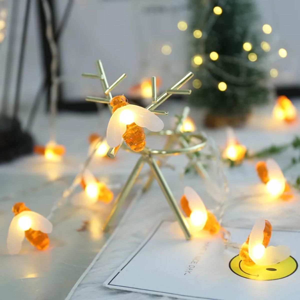 Picture of Honey bee warm white Fairy Lights, Decorative Fairy Lights 20 pieces set party light-MHN - light decoration