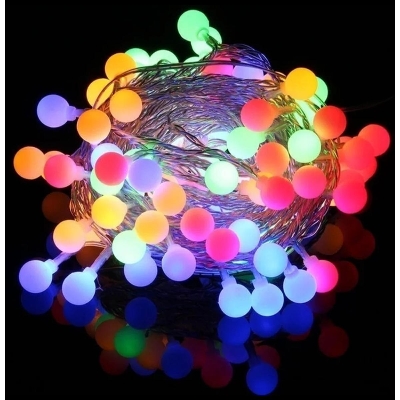 Picture of LED Color Changing Fairy Light Ball Shaped - 28 bulbs, LED Ball Shaped String Fairy Lights Multi-color, 28 LED Ball light, Party, Wedding decoration, Holiday lights-MHN - light decoration