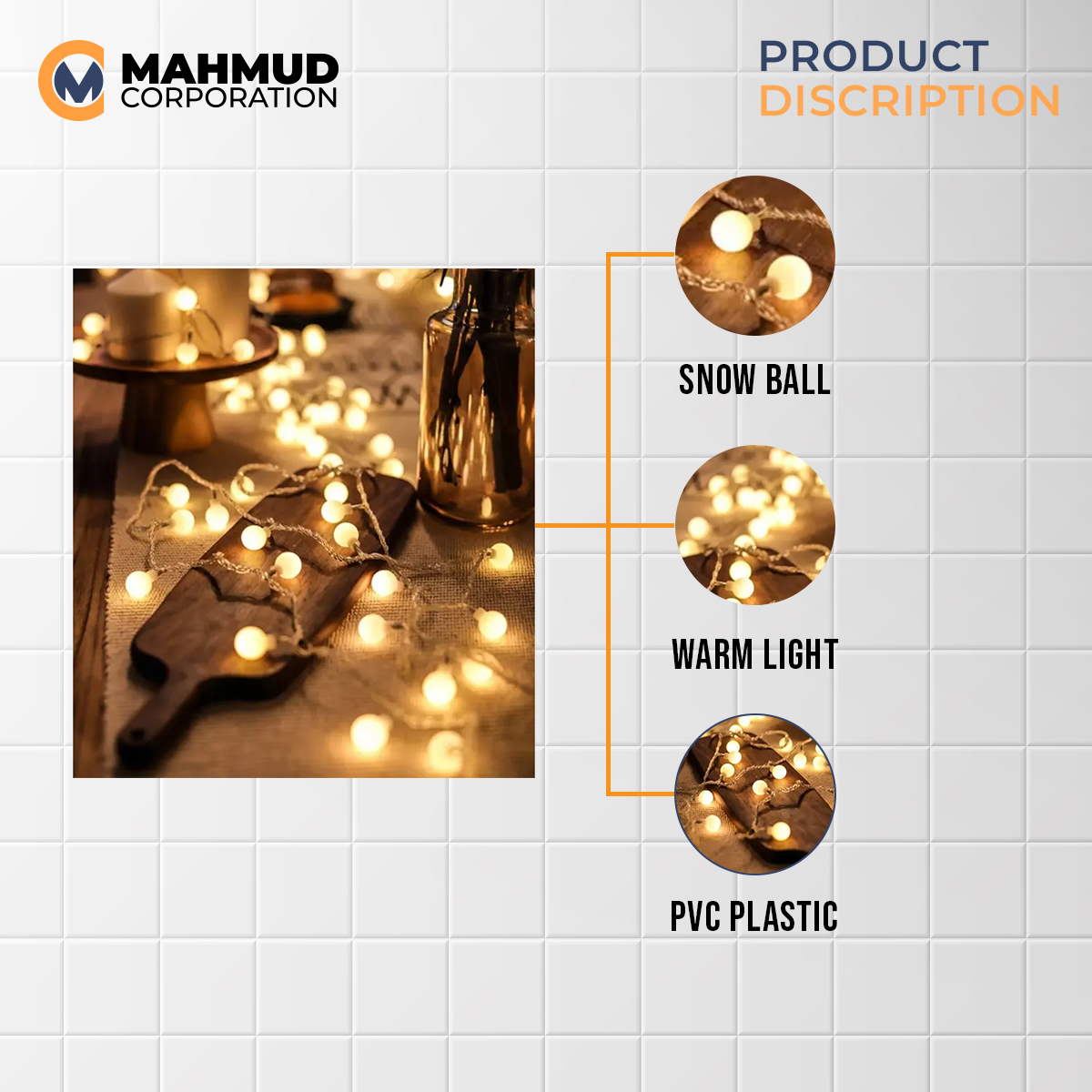 Picture of Warm White snow Ball Fairy Lights, Waterproof Decorative Fairy Lights 28 pieces set-MHN - fairy lights for room decoration