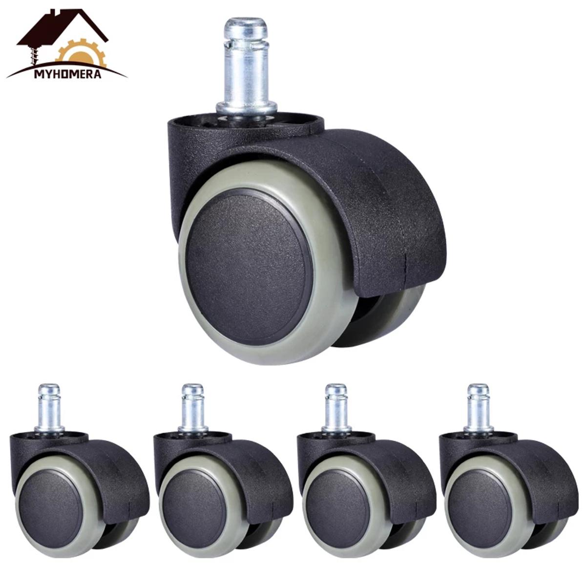 Picture of 1pcs Abrasion resistant silent wheel rubber wheels forcomputer chair pulley Rotary office chair accessories furniture castersAbrasion resistant silent wheel rubber wheels forcomputer chair pulley Rotary office chair accessories furniture casters -MHN