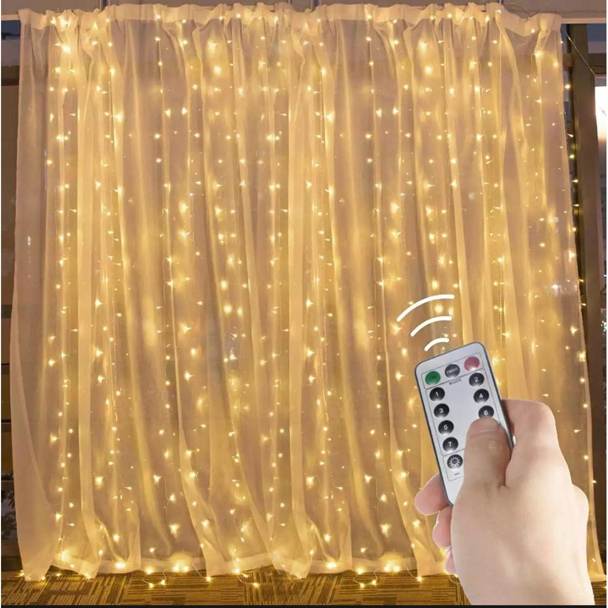Picture of 300 LED window curtain string light for wedding, party, home, garden, bedroom, outdoor and indoor wall decoration – light decoration