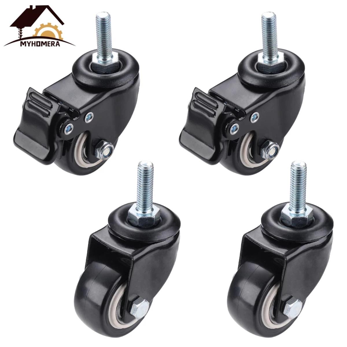 Picture of 4Pcs Furniture Caster Heavy Duty 350kg 2 inch 360 Rotatable Screw Swivel Castor Wheels Trolley Rubber Protective