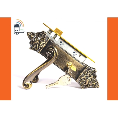 Picture of High Security System Bed-room Door Handle Lock with Brass key