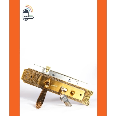 Picture of High Security System Main Door Handle Lock with Brass key