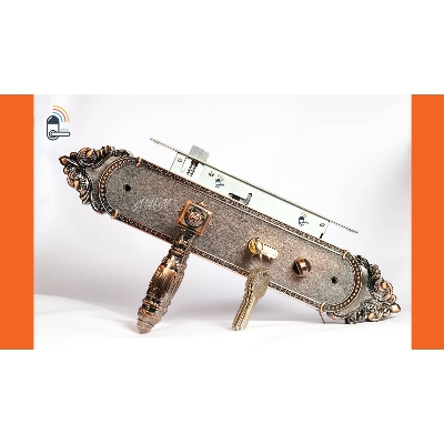 Picture of High Security System Main Door Handle Lock with Brass key