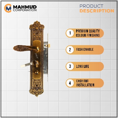 Picture of High Security System Main Door Handle Lock with Brass key
