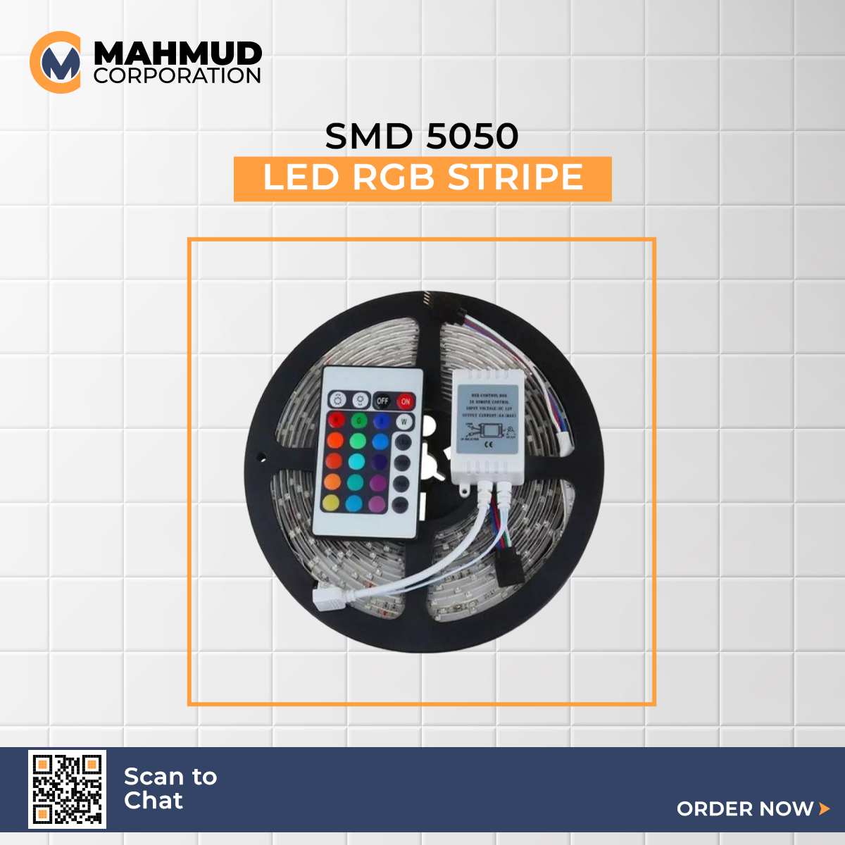 Picture of 16Colour SMD 5050 DC 12V LED Strip Light With Remote- 5 meter RGB Colour fairy lights for ceiling decoration Buy 1 Get 1 Free