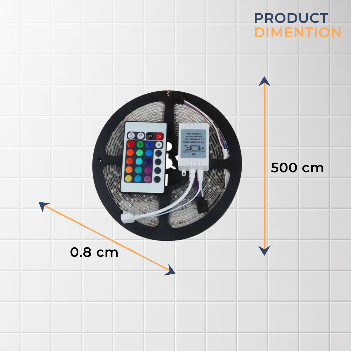 Picture of 16Colour SMD 5050 DC 12V LED Strip Light With Remote- 5 meter RGB Colour fairy lights for ceiling decoration Buy 1 Get 1 Free