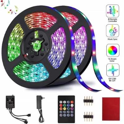 Picture of RGB LED Strip 5050 Light 16 Colors With Music Sensor. LED Strip lights  Buy 1 Get  1 Free