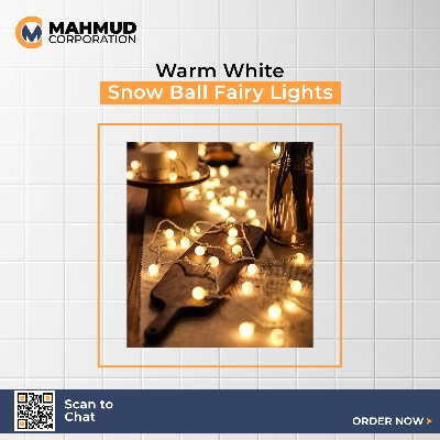 Picture of Warm White snow Ball Fairy Lights, Waterproof Decorative Fairy Lights 28 pieces set-MHN