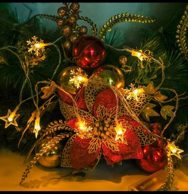 Picture of Reusable Christmas Atmosphere Decorative Light String Family Holiday Party Background Decoration Props LED - 10 Feet