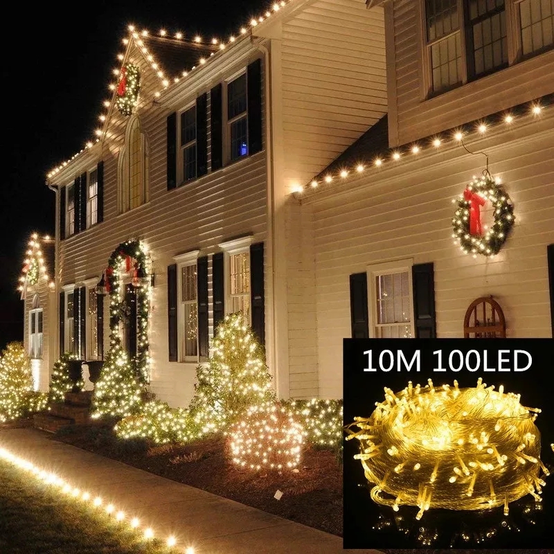 Picture of Fairy Decorative Light 100 Led- Golden, Weeding Festival Party 33 Feets water proof Led Light.
