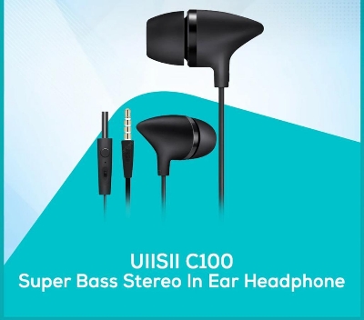 Picture of Uiisii C100 Super Bass Stereo In Ear Headphone - Black