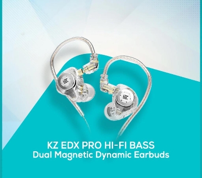 Picture of KZ EDX Pro Hi-Fi bass Dual Magnetic Dynamic Earbuds with Mic