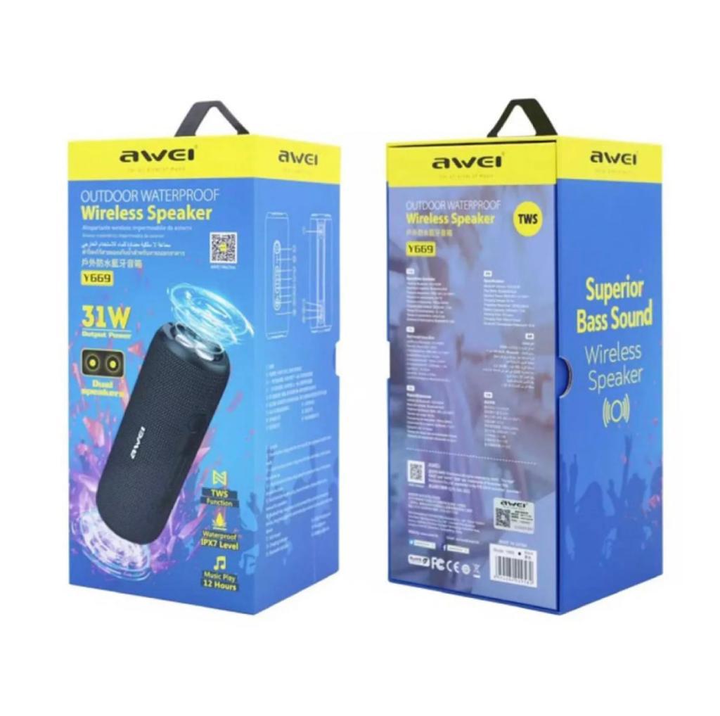 Picture of Awei Y669 Outdoor TWS Waterproof Portable Bluetooth Wireless IPX7 Dual Speaker