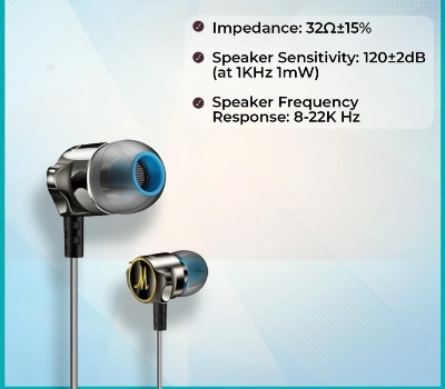 Picture of QKZ DM7 Zinc Alloy In Ear HiFi Earphone Stereo Bass Headset