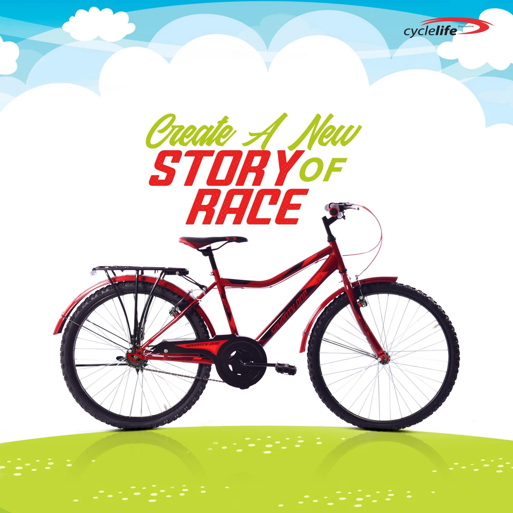 Picture of 24 Inch Race 71 Non-Gear Steel Body Cycle - Perfect For Racing Enthusiasts, Enjoy Smooth Riding Performance