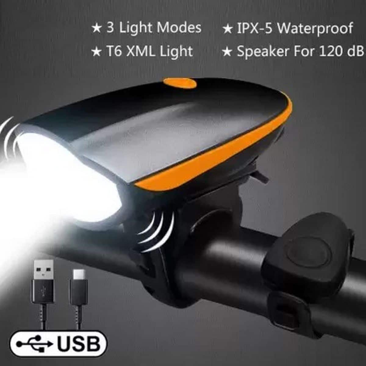 Picture of Waterproof Reachable 2 in 1 Bycycle Light and Horn