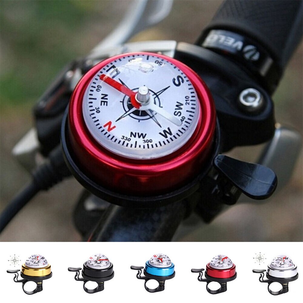 Picture of Aluminum Alloy Plastic Bicycle Bell + compass Cycling Ringing Bell For Kids Available in random Colors