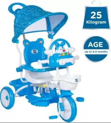 Picture of Micky Baby Tricycle with Adjustable Seat and Parent Control Handle (1-4 Years Kids)