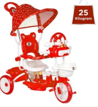 Picture of Micky Baby Tricycle with Adjustable Seat and Parent Control Handle (1-4 Years Kids)