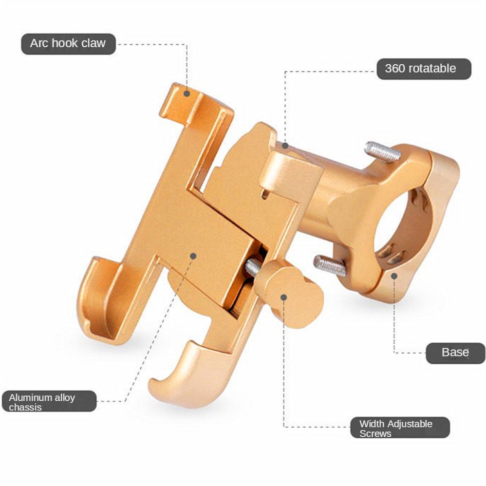 Picture of Metal Bike Mobile Holder For mobile phone bracket motorcycle bicycle takeaway rider -Black Easy to Use and Maintain