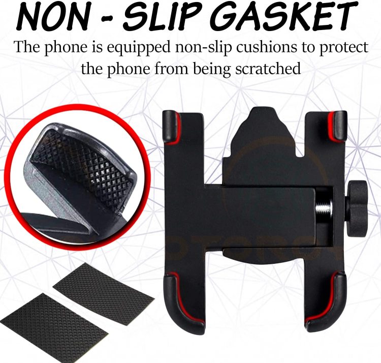 Picture of Metal Bike Mobile Holder For mobile phone bracket motorcycle bicycle takeaway rider -Black Easy to Use and Maintain