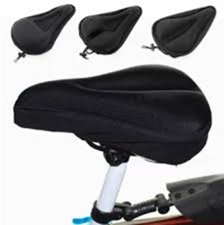 Picture of Bike Bicycle 3d Gel Silicone Saddle Cover Seat Pad Bicycle Padded Soft Cushion Comfort Gel Seat Cover