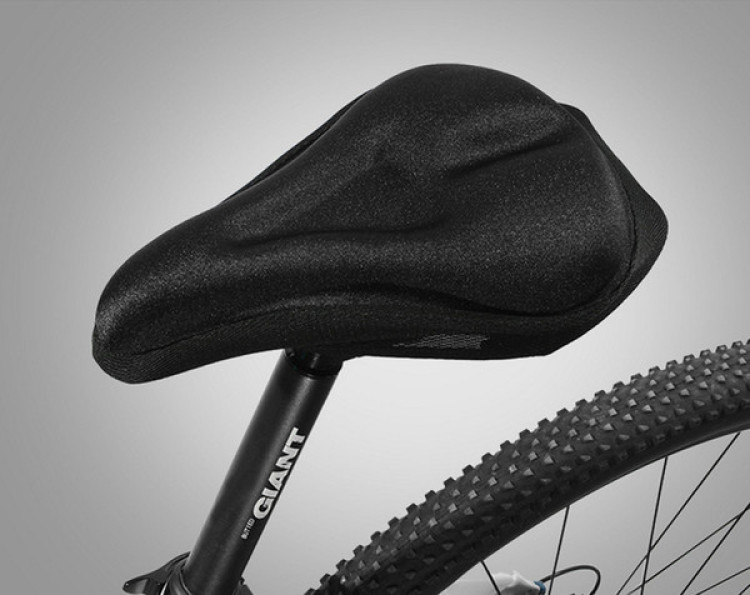 Picture of Bike Bicycle 3d Gel Silicone Saddle Cover Seat Pad Bicycle Padded Soft Cushion Comfort Gel Seat Cover