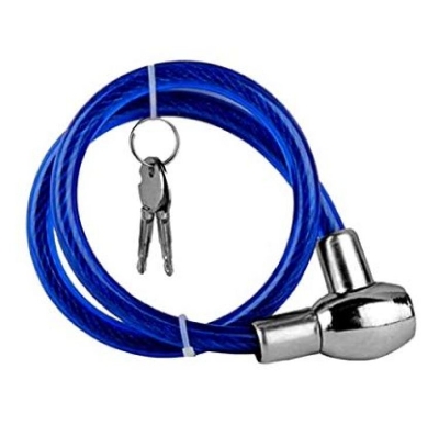 Picture of Bicycle Lock Heavy Duty Multipurpose Cable Lock for Bike, Luggage, Helmet, Steel Keylock, Anti-Theft (Multicolor)