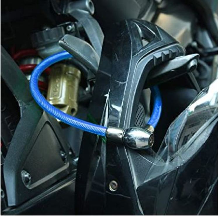 Picture of Bicycle Lock Heavy Duty Multipurpose Cable Lock for Bike, Luggage, Helmet, Steel Keylock, Anti-Theft (Multicolor)