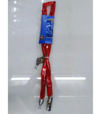 Picture of Bicycle Chain Lock - Blue and red - Secure Lock For Bike Security - Featuring A Sturdy Chain Design And A Blue and red Color For Added Style And Visibility