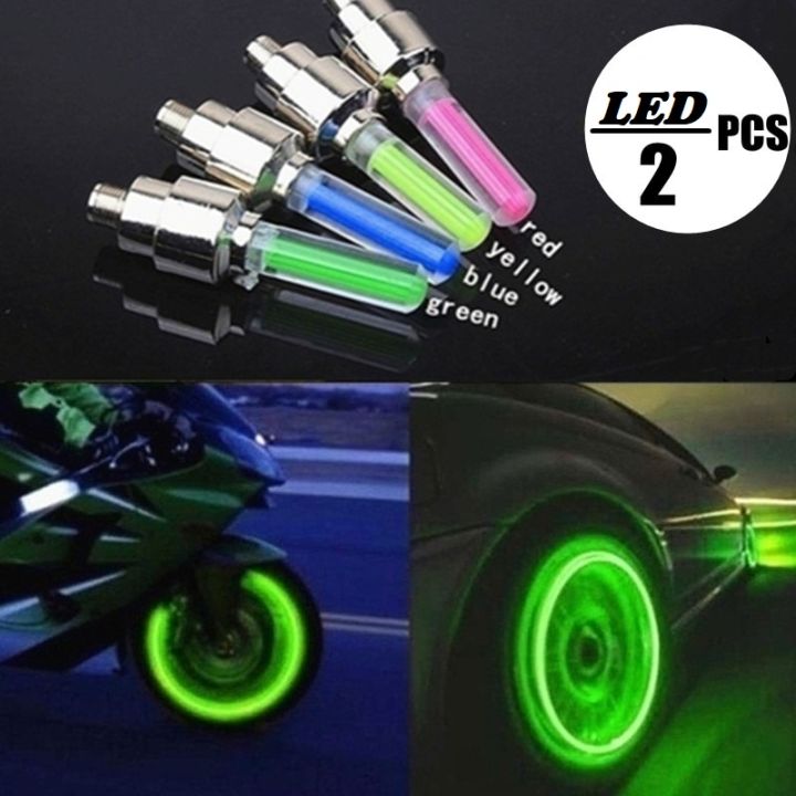 Picture of Bike Motorcycle/ by-cycle cycle, Cycling LED 1 Pair Rainbow RGB Color Bike Wheel Tire Light