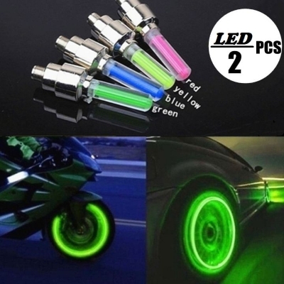 Picture of Bike Motorcycle/ by-cycle cycle, Cycling LED 1 Pair Rainbow RGB Color Bike Wheel Tire Light